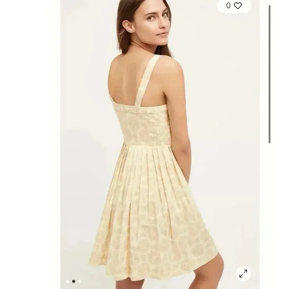 Maeve Anthropologie yellow dragonfly cafe sundress size 8 - Picture 4 of 14